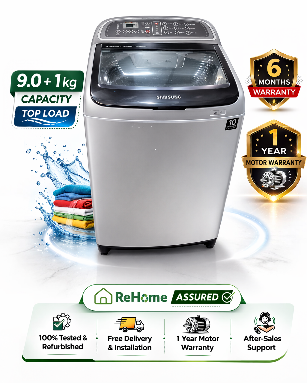 Samsung 9.0 + 1 Kg Top Load Washing Machine - Image 2